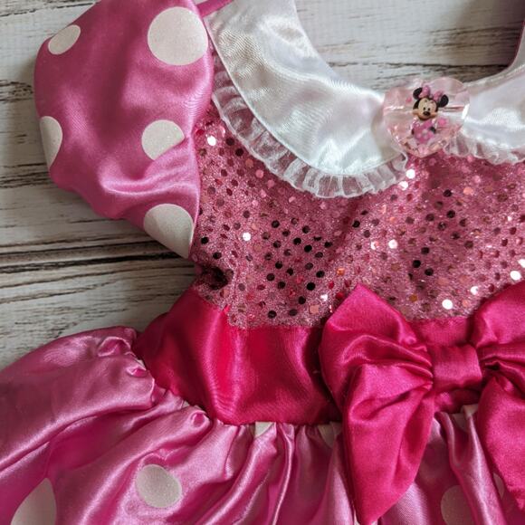 Disney Store Minnie Mouse Pink Dress Costume sz 12-18M - Picture 3 of 6